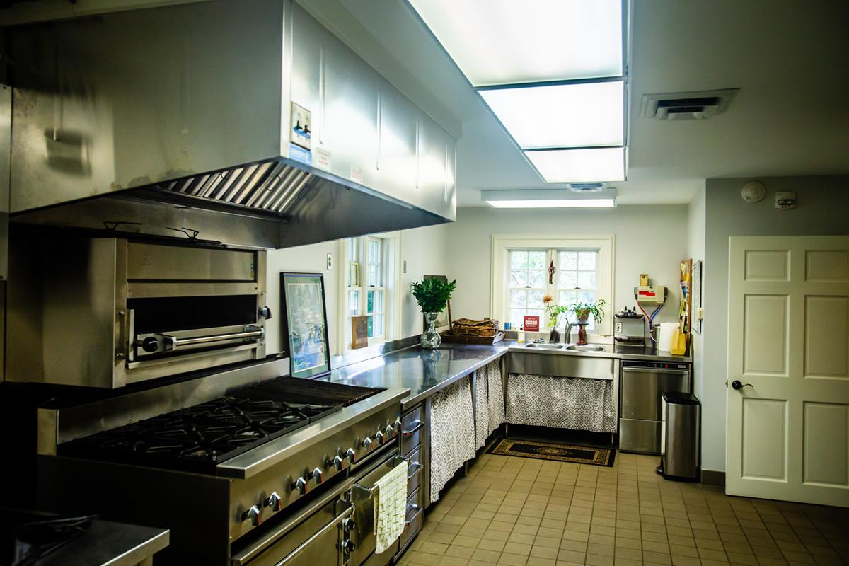 The Gaunt House includes a restaurant-grade kitchen and catering facility.