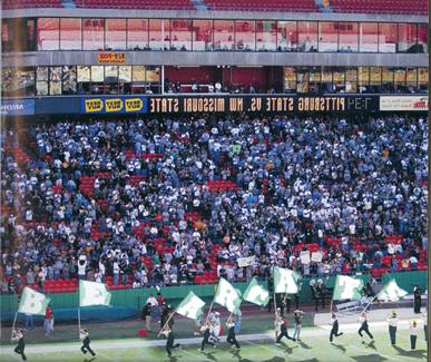 Due to renovations to Rickenbrode Stadium, the Northwest-Pittsburg State football game moved to Arrowhead Stadium in Kansas City in 2004.  The match was called the Clash of the Champions. The change of venue was so popular that Northwest continued to play against Pitt State in the NFL stadium in what is now known as the Arrowhead Fall Classic.